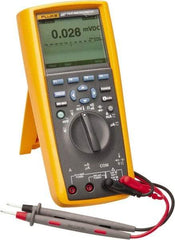 Fluke - 287, CAT IV, CAT III, 1,000 VAC/VDC, Digital True RMS Auto Ranging Manual Ranging Multimeter - 500 mOhm, Measures Voltage, Capacitance, Current, Frequency, Resistance, Temperature - Industrial Tool & Supply