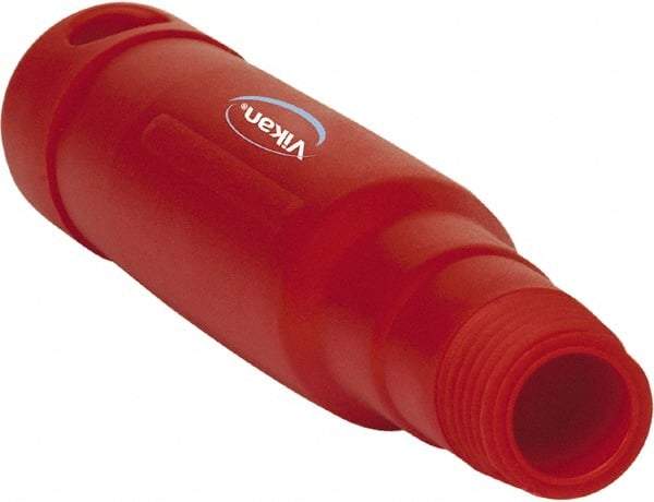 Vikan - 6-1/2 x 1-5/32" Polypropylene Squeegee Handle - European Threaded Connection, Red - Industrial Tool & Supply