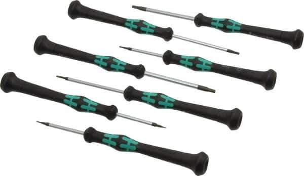 Wera - 7 Piece, 0.7 to 3mm Hex Driver Set - Comes in Cardboard Box - Industrial Tool & Supply