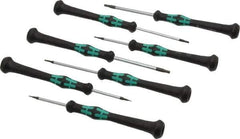 Wera - 7 Piece, 0.7 to 3mm Hex Driver Set - Comes in Cardboard Box - Industrial Tool & Supply