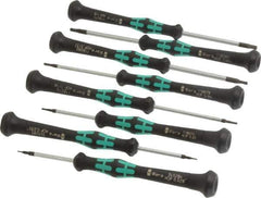 Wera - 8 Piece, 0.028 to 7/64" Hex Driver Set - Comes in Cardboard Box - Industrial Tool & Supply