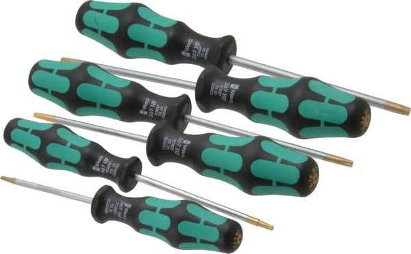 Wera - 6 Piece T8 to T30 Torx Driver Set - T8, T10, T15, T20, T25, T30 - Industrial Tool & Supply
