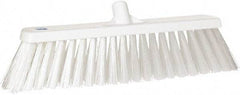 Vikan - 19" Heavy Duty Synthetic Push Broom - 4-25/64" Bristle Length, Plastic Block, European Threaded Handle Connection - Industrial Tool & Supply