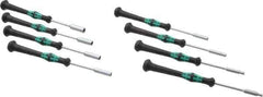 Wera - 8 Piece 2.5 to 6mm Electronic Nutdriver Set - Solid Shaft, Ergonomic Handle - Industrial Tool & Supply