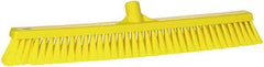 Vikan - 24" Fine Particle Synthetic Push Broom - 2" Bristle Length, Plastic Block, European Threaded Handle Connection - Industrial Tool & Supply