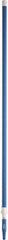 Vikan - 115 x 1-1/4" Aluminum Squeegee Handle - European Threaded Connection, Blue, Telescoping - Industrial Tool & Supply