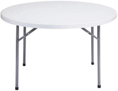NPS - 29-1/2" High x 48" Diam, Round Folding Table - Speckled Gray - Industrial Tool & Supply