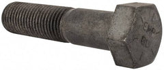 Value Collection - 1-3/4 - 5 UNC, 7-1/2" Length Under Head Hex Head Cap Screw - Partially Threaded, Grade 8 Alloy Steel, Uncoated, 2-5/8" Hex - Industrial Tool & Supply