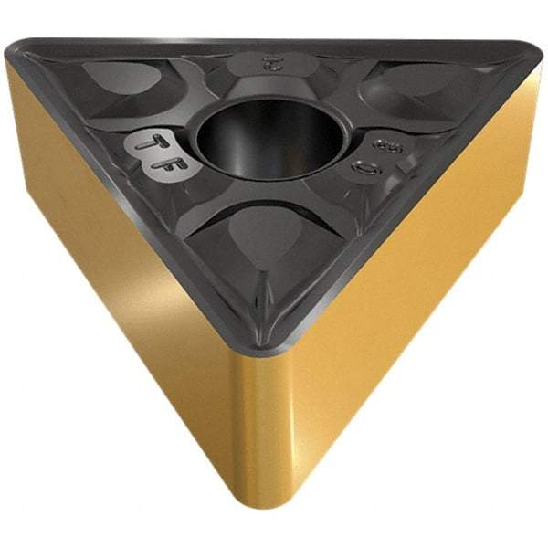 Iscar - TNMG331 TF Grade IC8250 Carbide Turning Insert - TiCN/Al2O3/TiN Finish, 60° Triangle, 3/8" Inscr Circle, 3/16" Thick, 1/64" Corner Radius - Industrial Tool & Supply