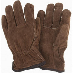 MCR Safety - Size L Work Gloves - Slip-On Cuff, Brown, Paired - Industrial Tool & Supply