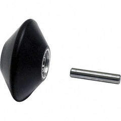 Dynabrade - 2" Diam x 1" Wide Contact Wheel Assembly - 5/8" Arbor Hole, V Shape, 70 Duro Rubber Face - Industrial Tool & Supply