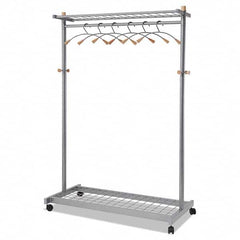 Alba - Coat Racks, Hooks & Shelving Type: Floor Rack Number of Hooks: 6 - Industrial Tool & Supply