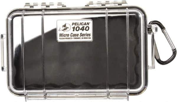 Pelican Products, Inc. - 5-1/16" Wide x 2-1/8" High, Clamshell Hard Case - Clear/Black, Polycarbonate - Industrial Tool & Supply
