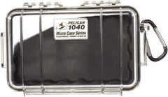 Pelican Products, Inc. - 5-1/16" Wide x 2-1/8" High, Clamshell Hard Case - Clear/Black, Polycarbonate - Industrial Tool & Supply