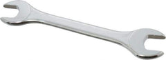 Facom - 10mm x 11mm Stubby Open End Wrench - 3-7/8" OAL, Double End, Satin Finish, 15° Head Angle - Industrial Tool & Supply