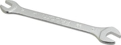 Facom - 4mm x 5mm Stubby Open End Wrench - 2-9/32" OAL, Double End, Satin Finish, 15° Head Angle - Industrial Tool & Supply