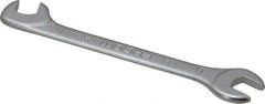 Facom - 6mm Stubby Extra Thin Open End Wrench - 3-9/64" OAL, Double End, Satin Finish, 15° & 75° Head Angle - Industrial Tool & Supply