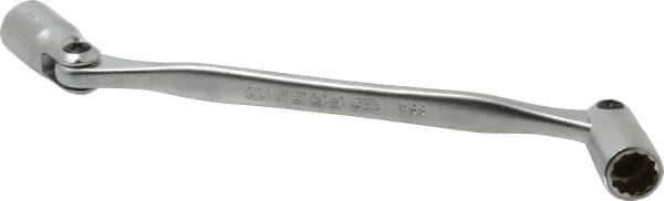 Facom - 10 x 11mm, 12 Point, Satin Chrome Coated, Double Flex-End Socket Wrench - 7-21/32" OAL, 18mm Head Thickness - Industrial Tool & Supply