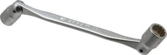Facom - 14 & 15", 12 Point, Satin Chrome Coated, Double Flex-End Socket Wrench - 9-11/32" OAL, 33mm Head Thickness - Industrial Tool & Supply