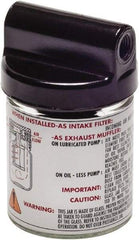 Gast - 8 oz Air Compressor Filter/Muffler Assembly - 3 Piece, Use with Gast 0523 Rotary Vane Units - Industrial Tool & Supply