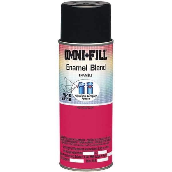 Krylon - Clear, Flat, Enamel Spray Paint - 12 oz Container - Industrial Tool & Supply