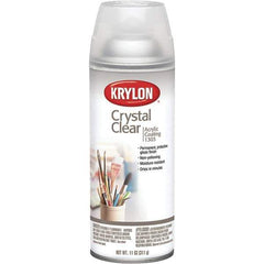 Krylon - Crystal Clear, Gloss, Acrylic Coating Spray Paint - 15 to 20 Sq Ft per Can, 11 oz Container - Industrial Tool & Supply