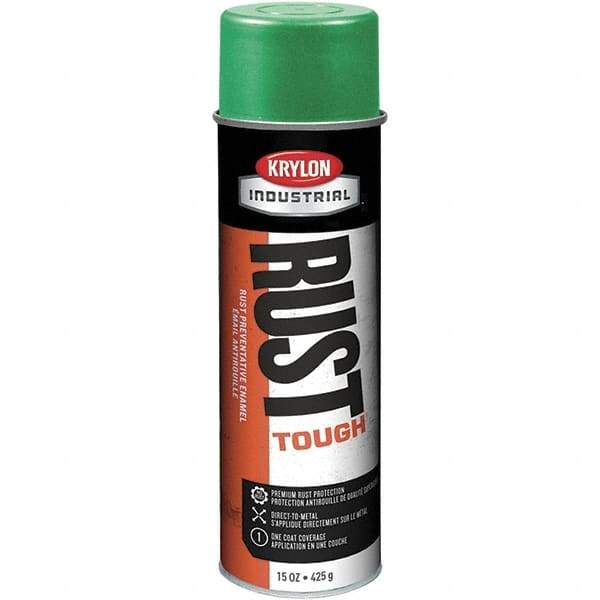Krylon - Bright Green, 15 oz Net Fill, High Gloss, Enamel Spray Paint - 30 to 35 Sq Ft per Can, 20 oz Container - Industrial Tool & Supply