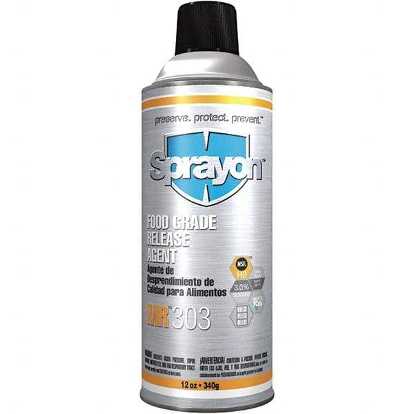 Sprayon - 16 Ounce Aerosol Can, Clear, General Purpose Mold Release - Food Grade, Silicone Composition - Industrial Tool & Supply