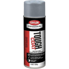 Sprayon - High Temp Aluminum (Color), Metallic, Acrylic Enamel Spray Paint - 15 to 20 Sq Ft per Can, 16 oz Container - Industrial Tool & Supply