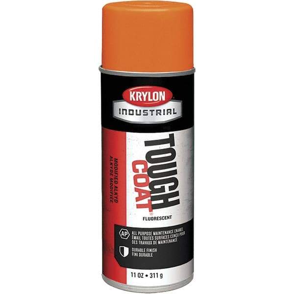Krylon - Orange, Fluorescent, Acrylic Enamel Spray Paint - 15 to 20 Sq Ft per Can, 12 oz Container - Industrial Tool & Supply