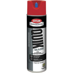 Krylon - 20 fl oz Red Marking Paint - 50 to 60 Sq Ft Coverage, Solvent-Based Formula - Industrial Tool & Supply