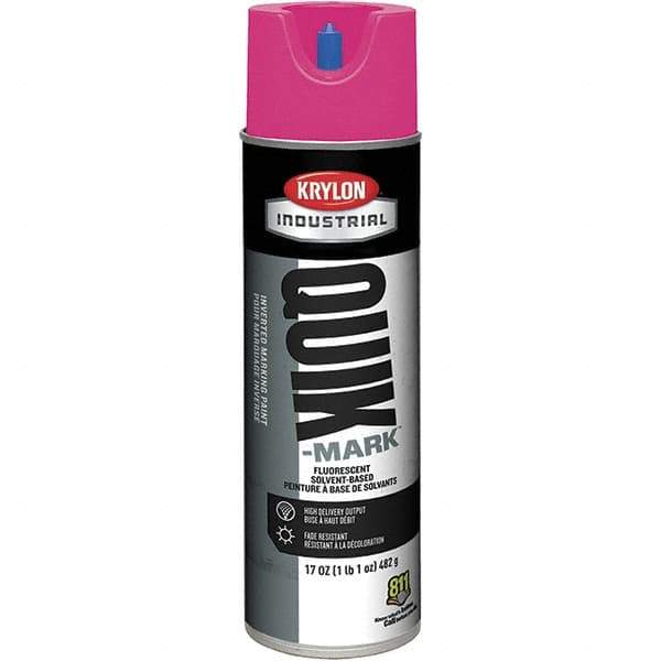 Krylon - 20 fl oz Pink Marking Paint - 50 to 60 Sq Ft Coverage, Solvent-Based Formula - Industrial Tool & Supply