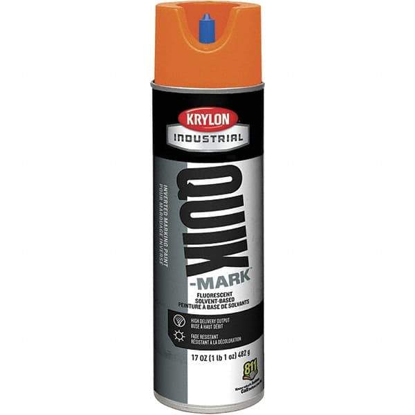 Krylon - 20 fl oz Orange Marking Paint - 50 to 60 Sq Ft Coverage, Solvent-Based Formula - Industrial Tool & Supply