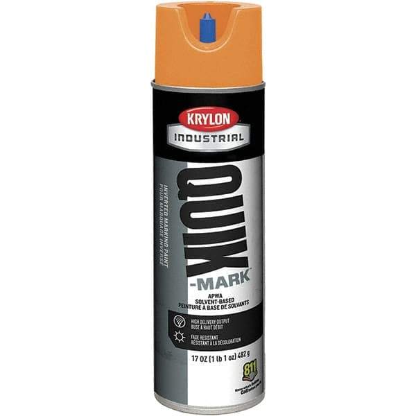 Krylon - 20 fl oz Orange Marking Paint - 50 to 60 Sq Ft Coverage, Solvent-Based Formula - Industrial Tool & Supply