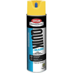Krylon - 20 fl oz Yellow Marking Paint - 50 to 60 Sq Ft Coverage, Water-Based Formula - Industrial Tool & Supply