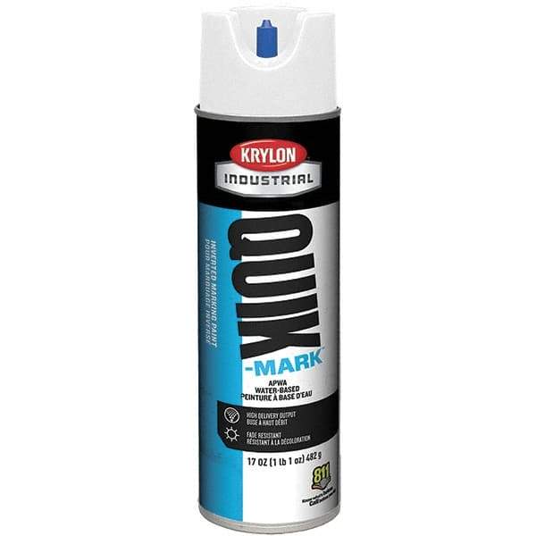 Krylon - 20 fl oz White Marking Paint - 50 to 60 Sq Ft Coverage, Water-Based Formula - Industrial Tool & Supply