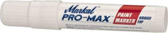 Markal - White Paint Marker - Broad Tip, Alcohol Base Ink - Industrial Tool & Supply