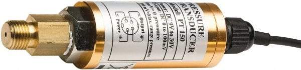 Extech - 150 Max psi, NPT Connection Pressure Transducer - 1/4" Thread - Industrial Tool & Supply