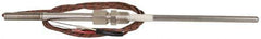 Thermo Electric - 0 to 1600°F, J Pipe Fitting, Thermocouple Probe - 6 Ft. Cable Length, Stripped Ends, 9 Sec Response Time - Industrial Tool & Supply