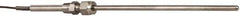 Thermo Electric - 0 to 1600°F, J Pipe Fitting, Thermocouple Probe - 3 Ft. Cable Length, Stripped Ends, 9 Sec Response Time - Industrial Tool & Supply