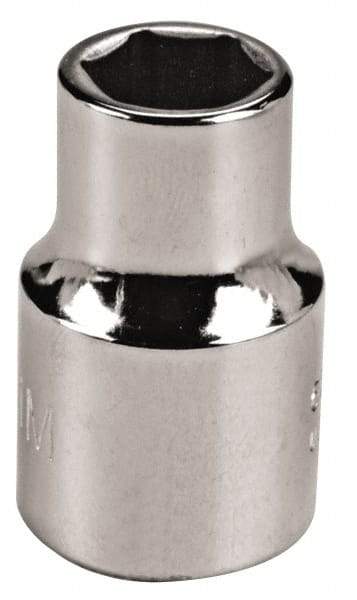 Proto - 1/4" Drive, Deep Hand Socket - 6 Points, 1-63/64" OAL, Chrome Vanadium, Chrome Finish - Industrial Tool & Supply