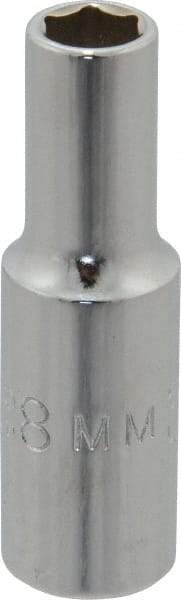 Proto - 3/8" Drive, Deep Hand Socket - 6 Points, 2-1/8" OAL, Chrome Finish - Industrial Tool & Supply