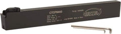 Hertel - CTCP, Neutral Cut, 0° Lead Angle, 1" Shank Height x 1/2" Shank Width, Positive Rake Indexable Turning Toolholder - 8" OAL, TP..32. Insert Compatibility, Series Clamp Type - Industrial Tool & Supply