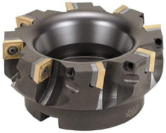 Kennametal - 12 Inserts, 8" Cut Diam, 2-1/2" Arbor Diam, 0.361" Max Depth of Cut, Indexable Square-Shoulder Face Mill - 0/90° Lead Angle, 2.38" High, SD.T 43.. Insert Compatibility, Series KSSM - Industrial Tool & Supply