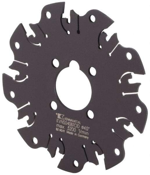 Kennametal - Arbor Hole Connection, 1-1/16" Depth of Cut, 4" Cutter Diam, Indexable Slotting Cutter - Industrial Tool & Supply