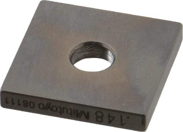 Mitutoyo - 0.148" Square Steel Gage Block - Accuracy Grade 0, Includes Certificate of Inspection - Industrial Tool & Supply