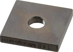 Mitutoyo - 0.148" Square Steel Gage Block - Accuracy Grade 0, Includes Certificate of Inspection - Industrial Tool & Supply