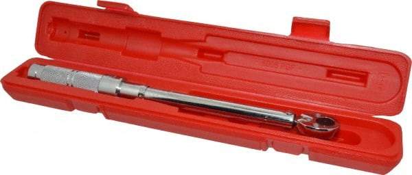 Proto - 3/8" Drive Micrometer Type Ratchet Head Torque Wrench - 16 N/m to 80 N/m Torque, 15-1/2" OAL, Ratchet Head - Industrial Tool & Supply