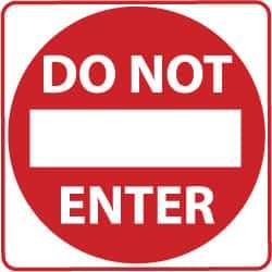 NMC - "Do Not Enter", 30" Wide x 30" High, Aluminum Traffic Control Signs - 0.08" Thick, Red on White, High Intensity Reflectivity, Square, Post Mount - Industrial Tool & Supply