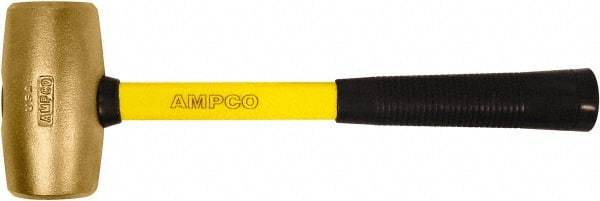 Ampco - 2 Lb Head Mallet - 14" OAL, 14" Long Fiberglass Handle with Grip - Industrial Tool & Supply